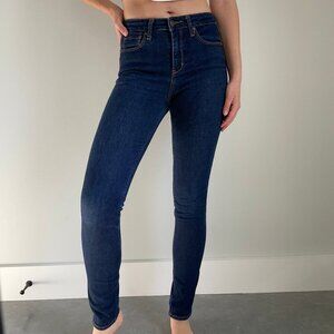 Abercrombie & Fitch Dark Wash Mid-Rise Skinny Jeans